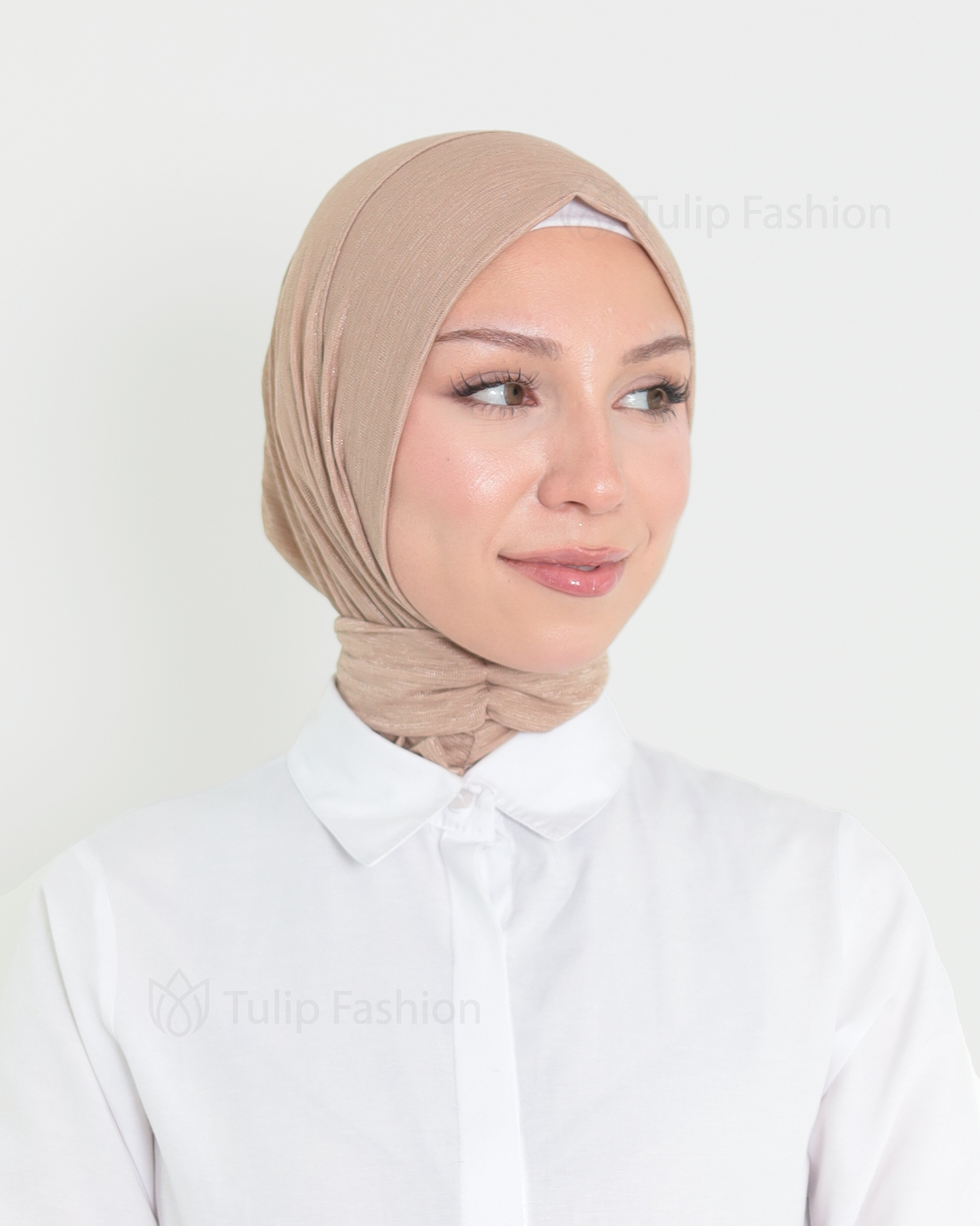 Hijab - instant lycra mottled - Cacao Brown