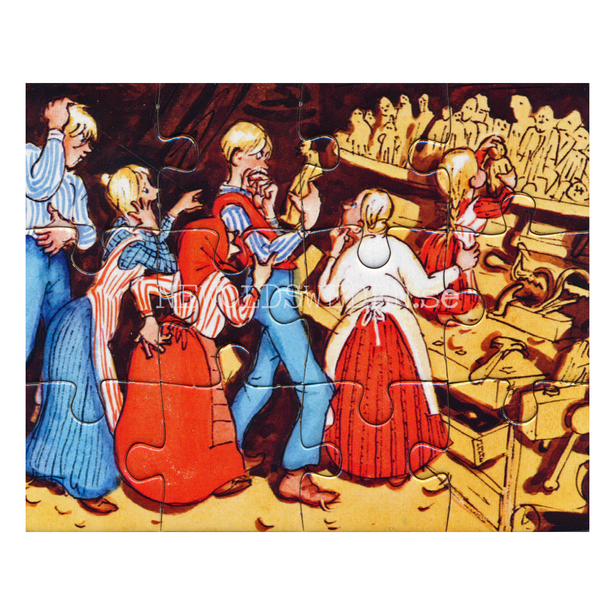 Emil i Lönneberga - Snickerbo - MINI-Pussel 12 bitar rabén&sjögren - MB209 - 2