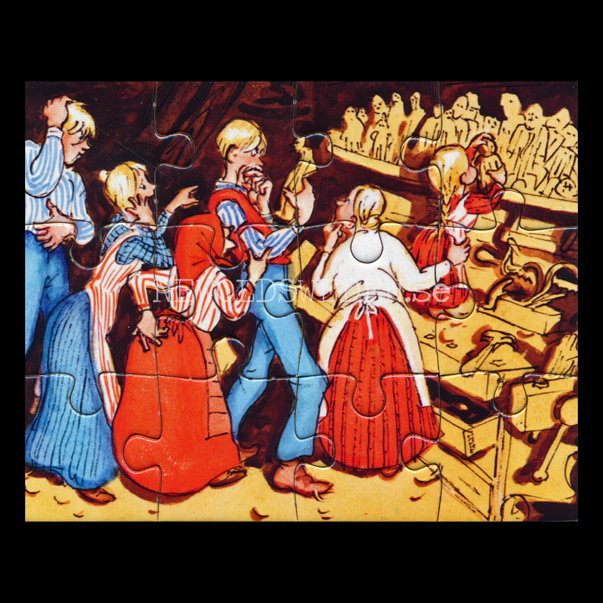 Emil i Lönneberga - Snickerbo - MINI-Pussel 12 bitar rabén&sjögren - MB209
