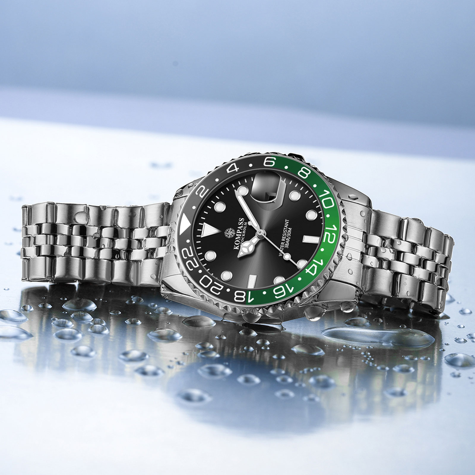 Kompass Monarch Silver Black/Green - 4