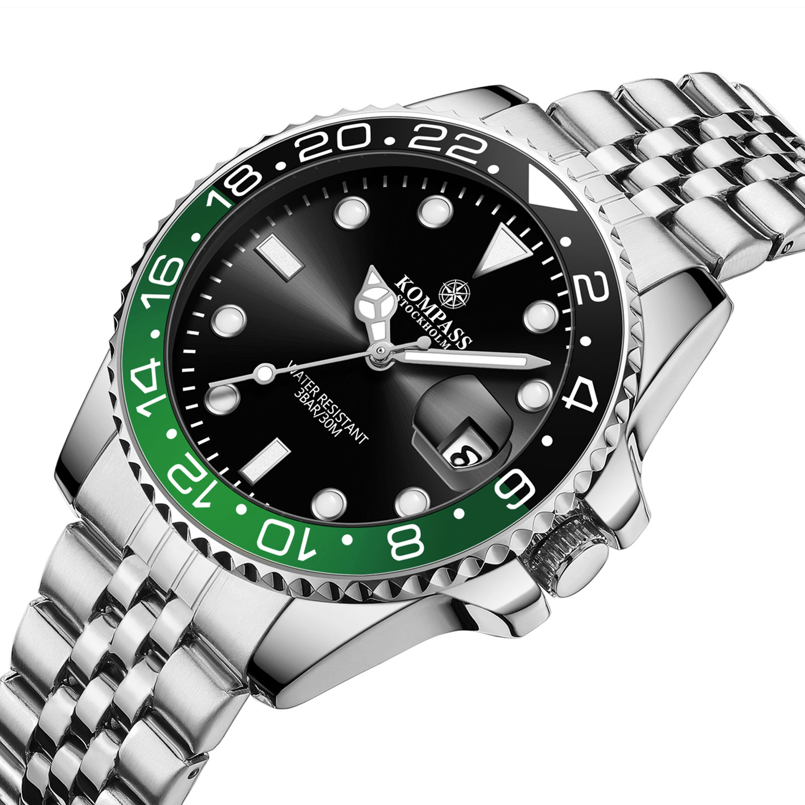 Kompass Monarch Silver Black/Green - 2