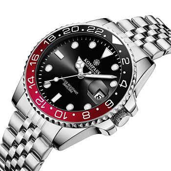Kompass Monarch Silver Black/Red