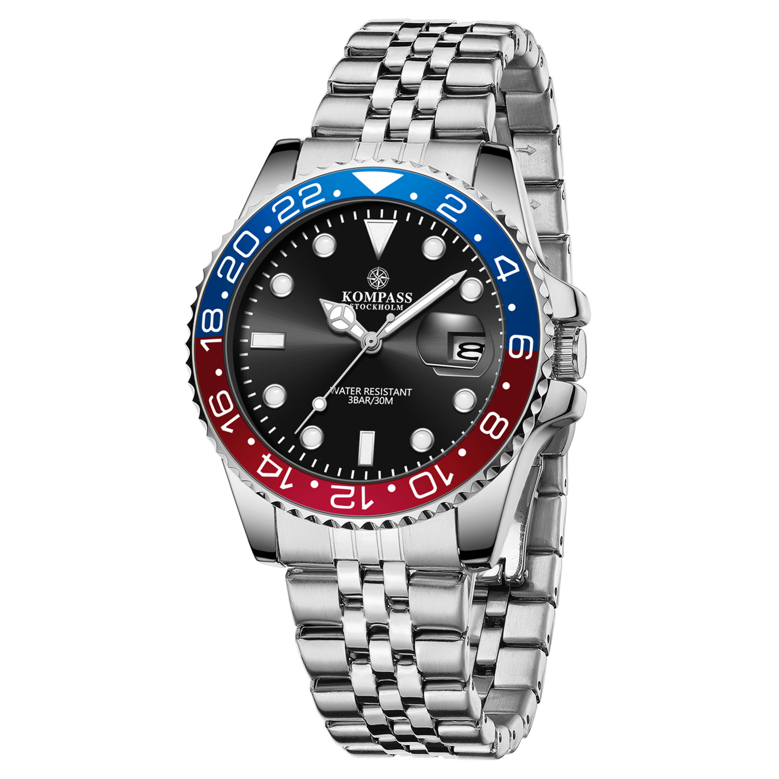 Kompass Monarch Silver Black/Blue/Red - 3