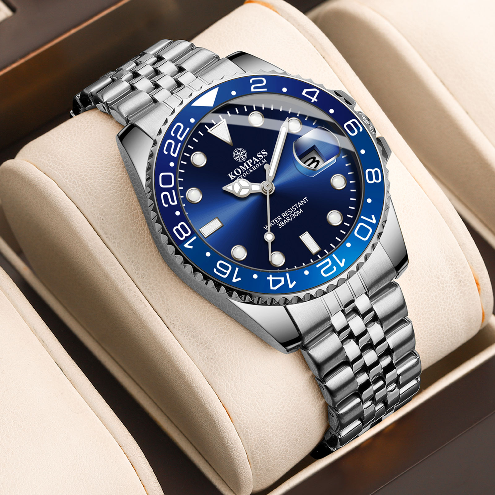 Kompass Monarch Silver Blue - 4