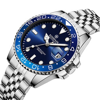 Kompass Monarch Silver Blue