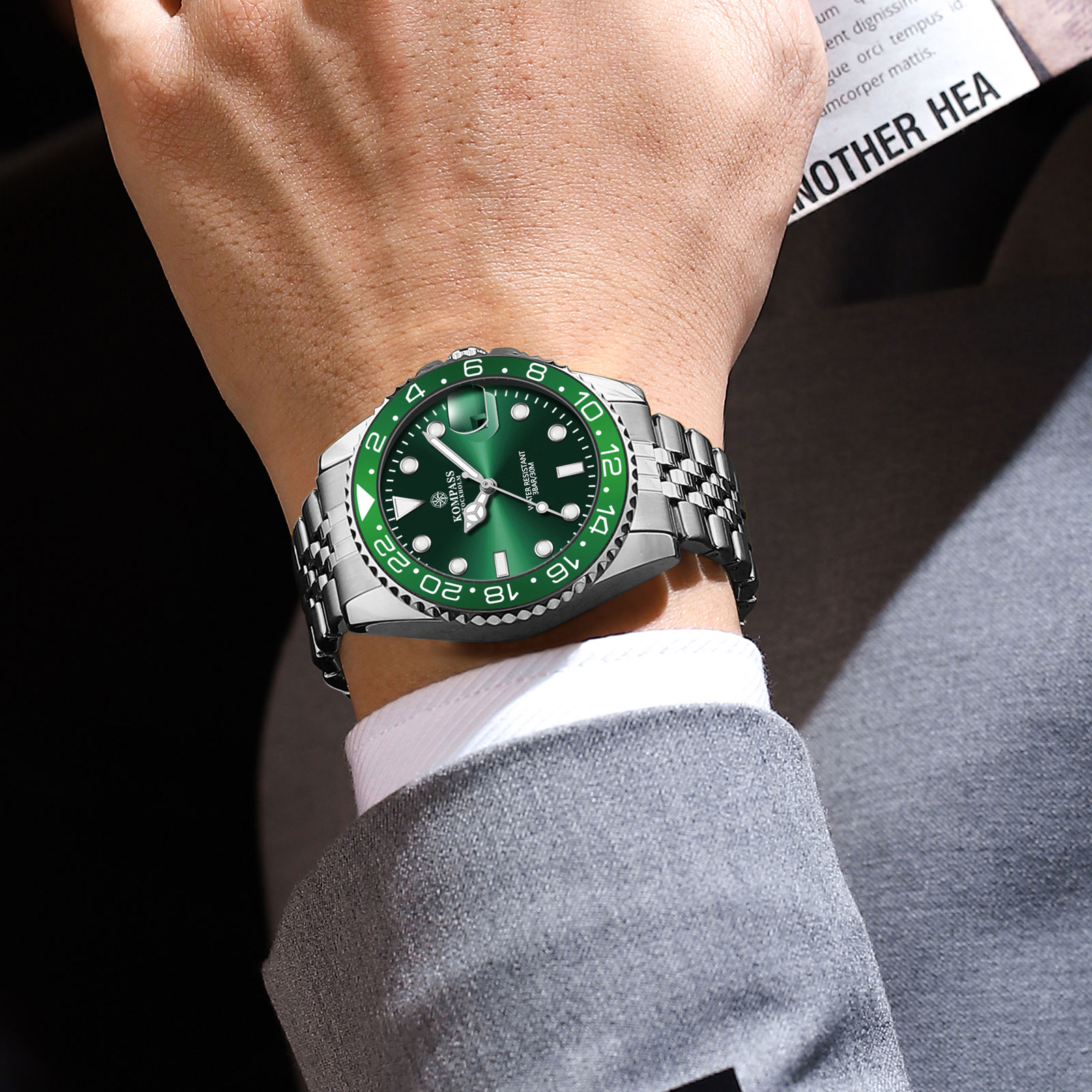 Kompass Monarch Silver Green - 6