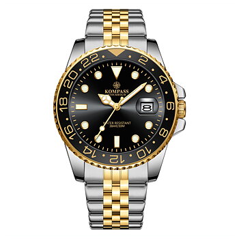 Kompass Monarch Silver Gold Black