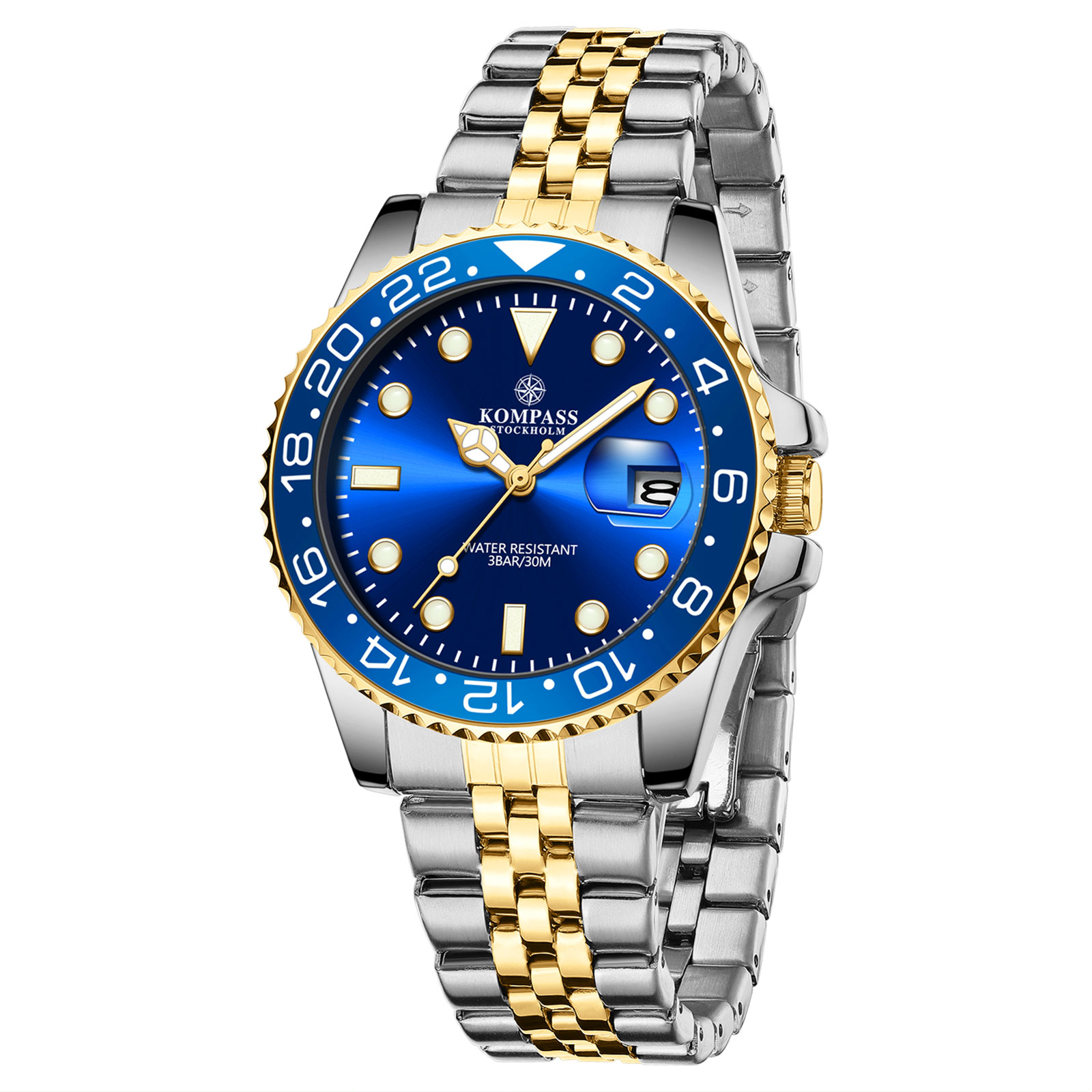 Kompass Monarch Silver Gold Blue - 3