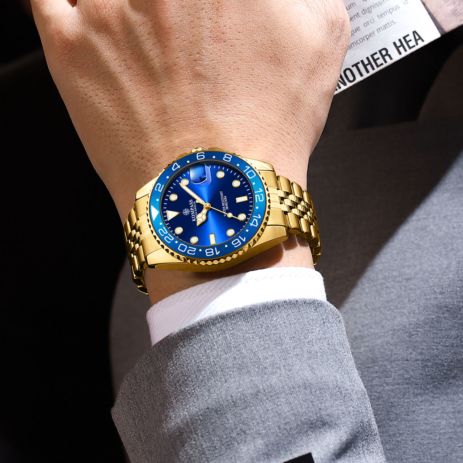 Kompass Monarch Gold Blue - 9