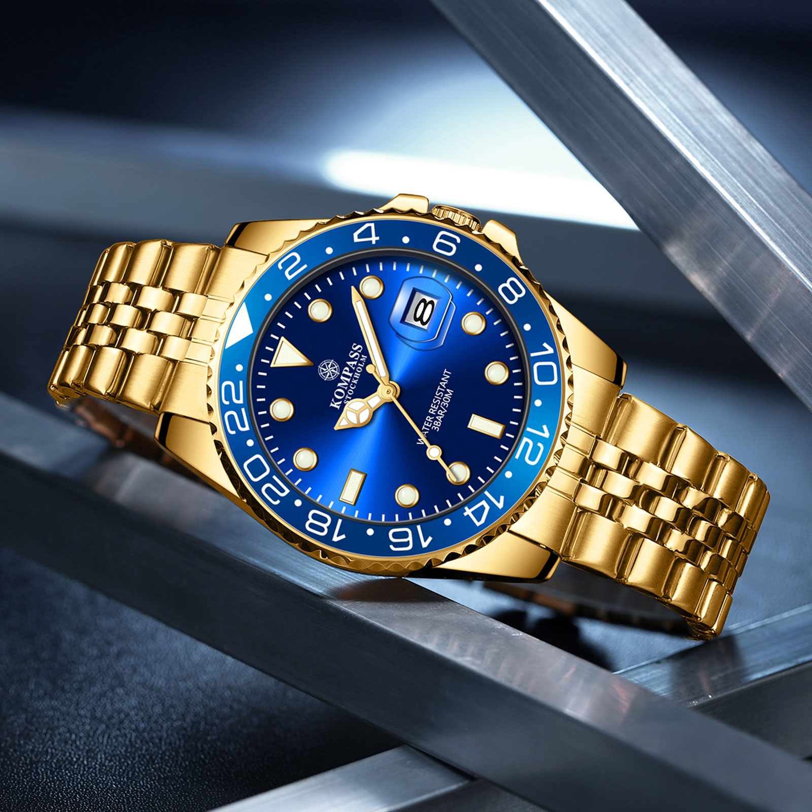 Kompass Monarch Gold Blue - 5