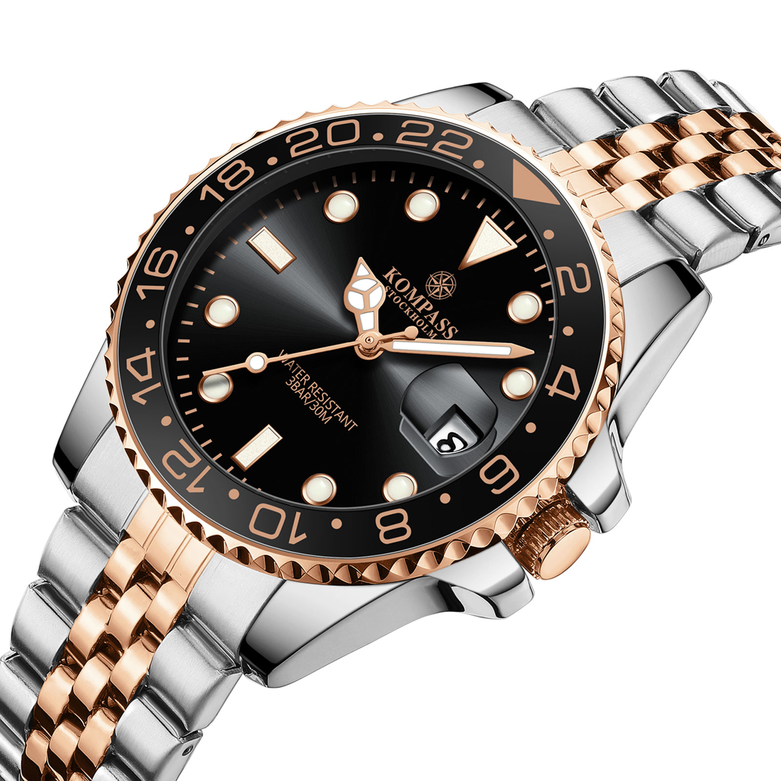 Kompass Monarch Silver Rose Gold Black - 2