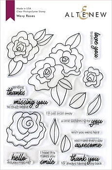 ALTENEW -Wavy Roses stamp set+ Wavy Outlines die