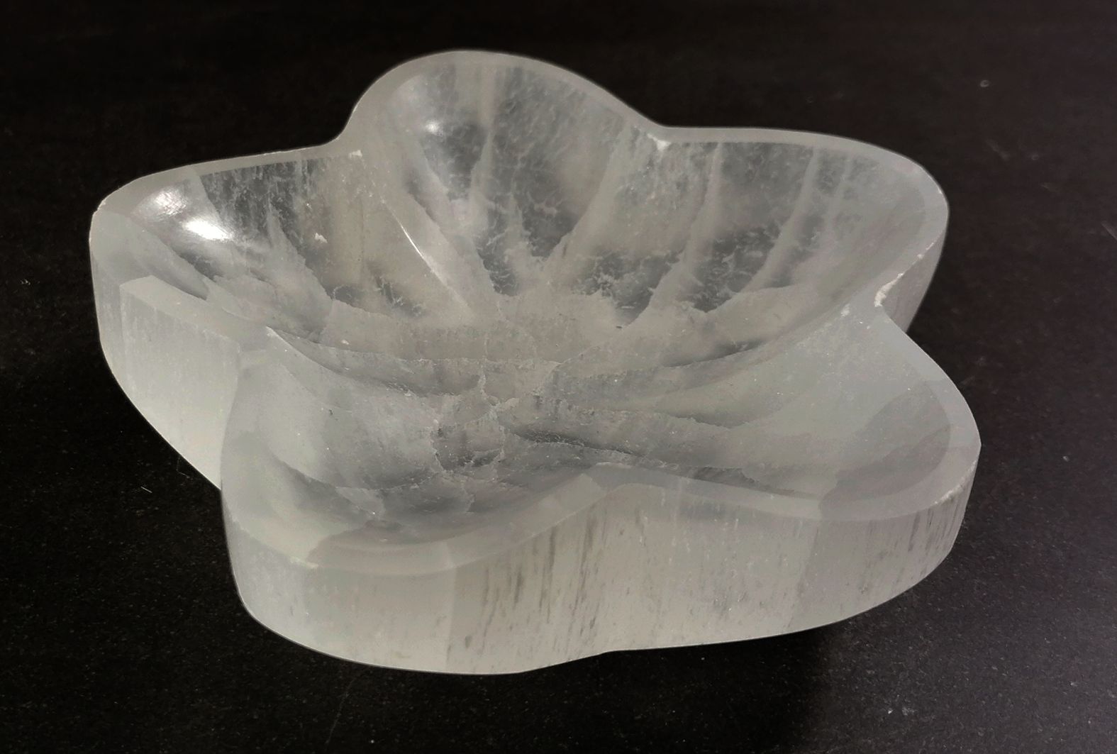 Selenit Skål - Blomma - ca 12 cm - 2