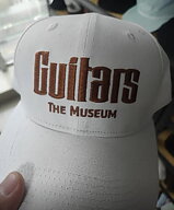Guitars - Baseball Cap. White with Copper Logo