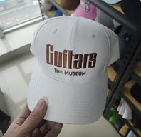 Guitars - Baseball Cap. White with Copper Logo