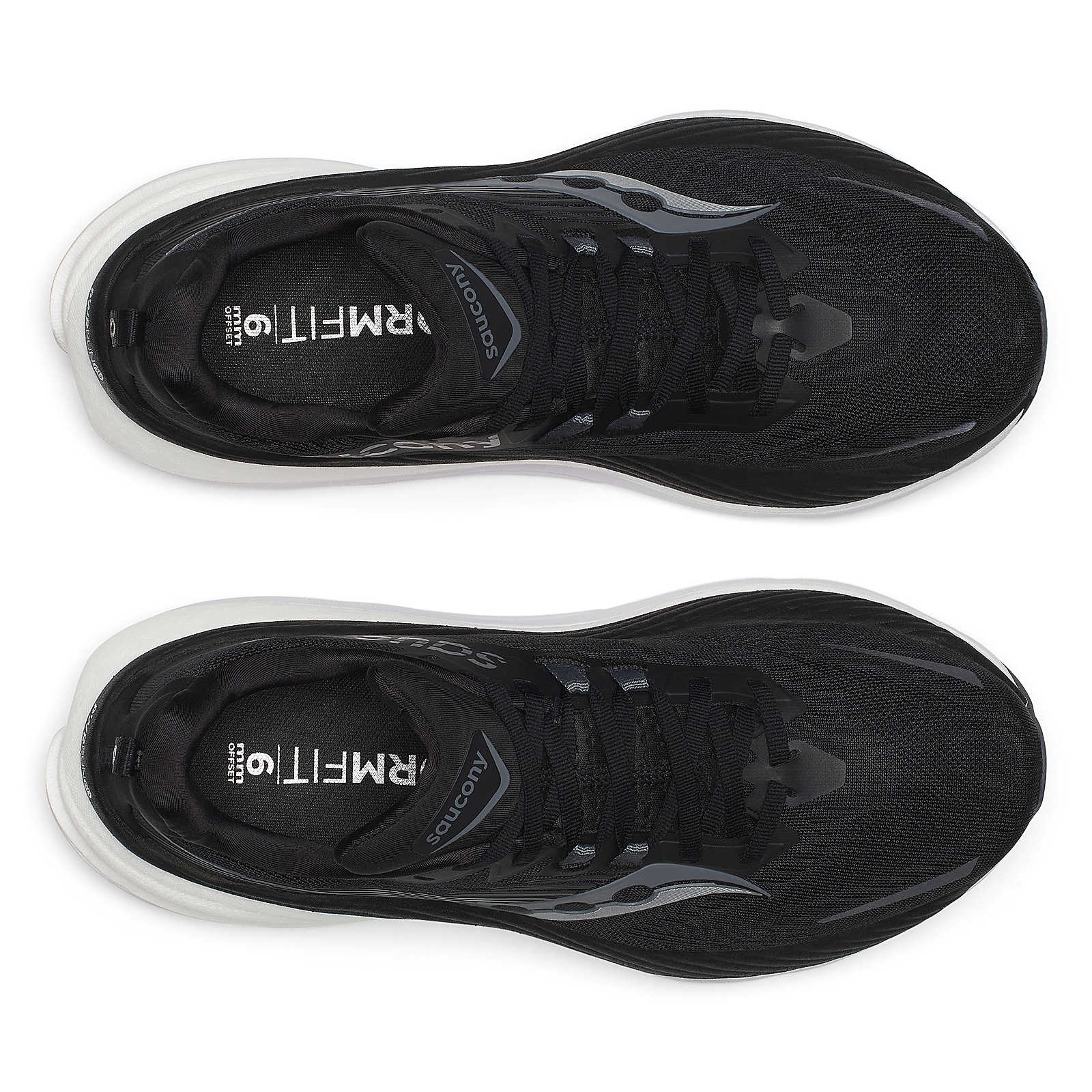 Saucony Hurricane 24 Wide M - Black/Carbon - 5