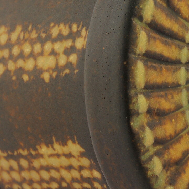Wilhelm Kåge (Farsta 1959) Sturdy Candleholder with Brown Glaze 7 cm