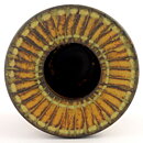 Wilhelm Kåge (Farsta 1959) Sturdy Candleholder with Brown Glaze 7 cm