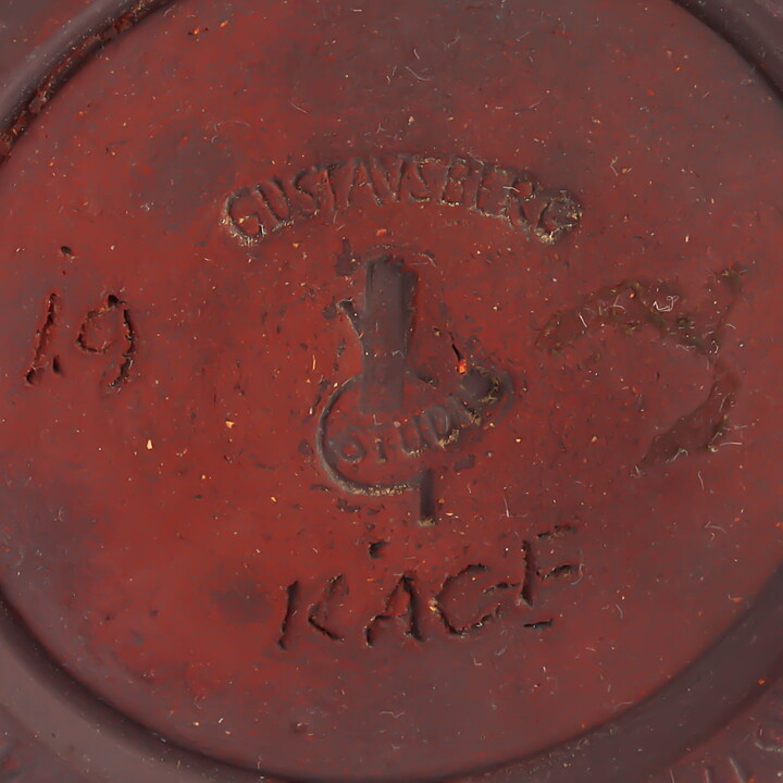 ヴィルヘルム・コーゲ  Farstaシリーズ  茶色いキャンドルホルダー  7cm  1959年