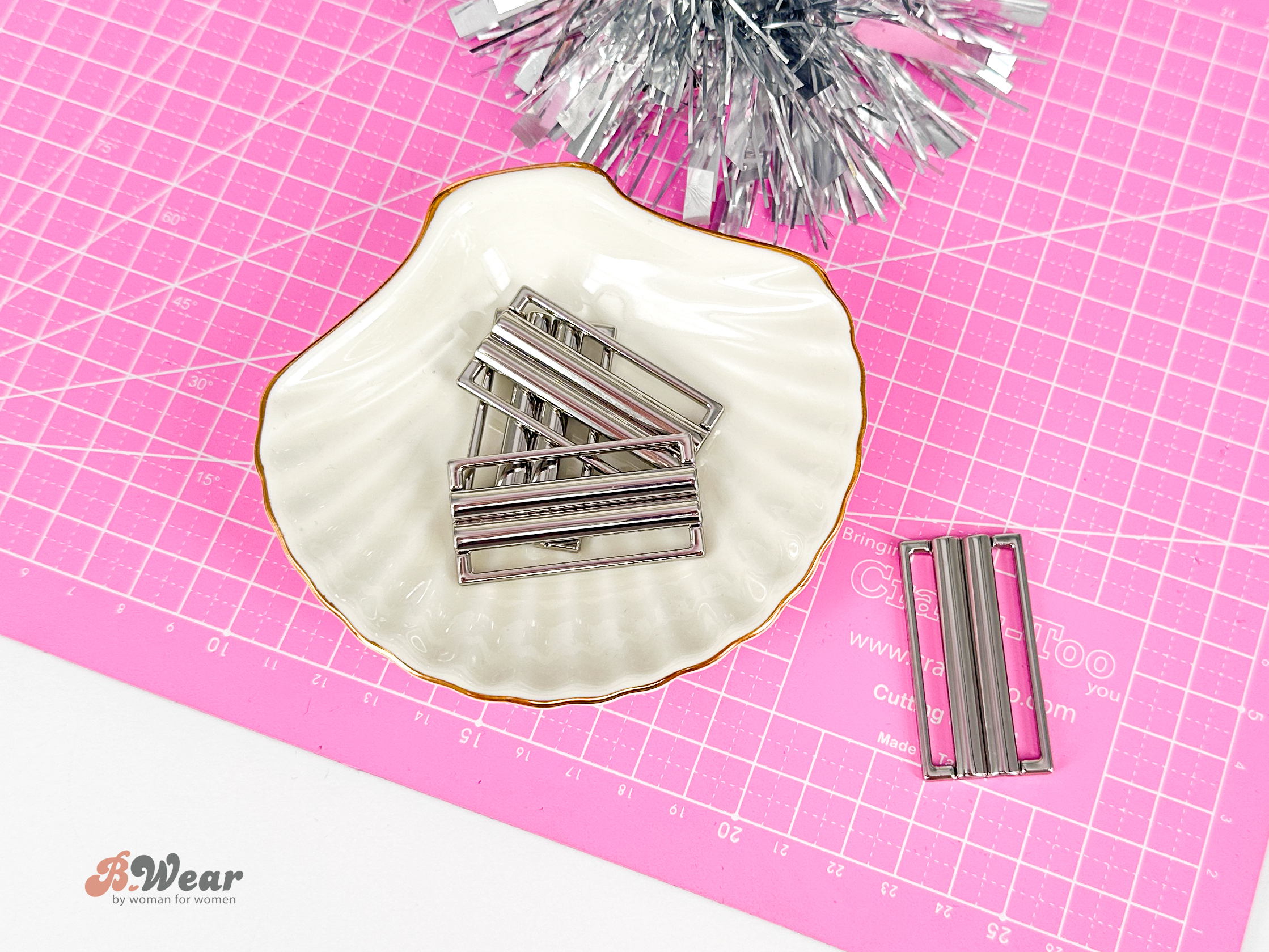 Swimwear clickers - Silver - 40 mm