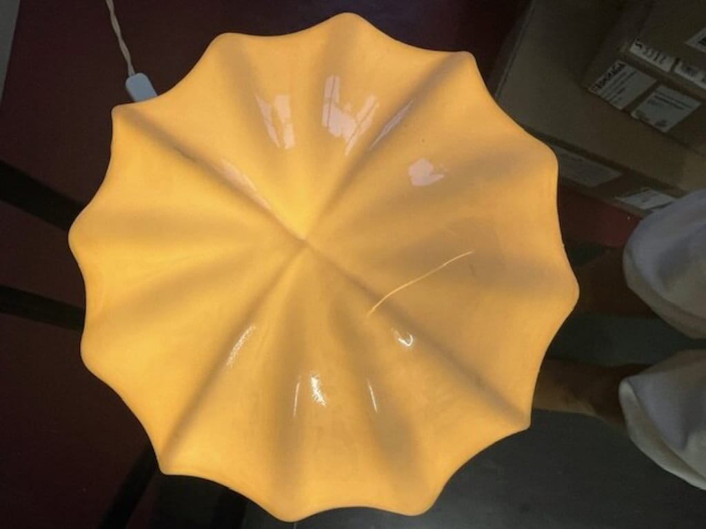 Taklampa - Mässing/Opal Mörkbeige Liten - 3