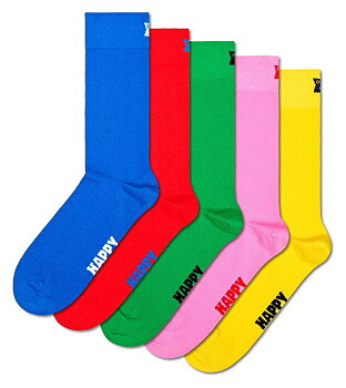 5-Pack Happy Socks Solid Socks