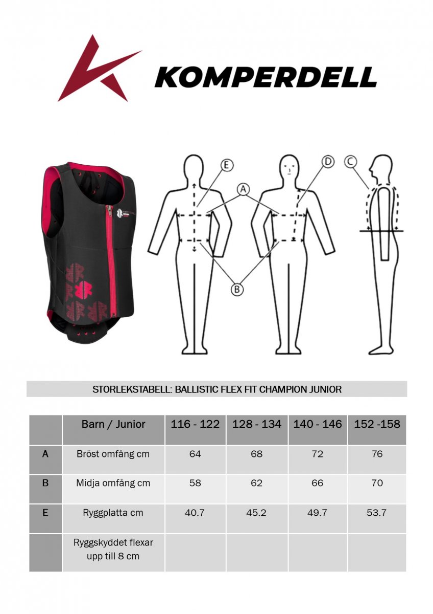 KOMPERDELL 'Junior' Selkäsuoja Musta/Fuksia - 4