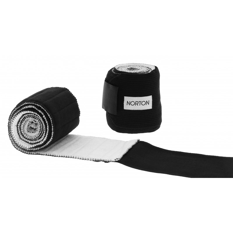 NORTON Elastiska Benlindor Med Benpaddar Svart