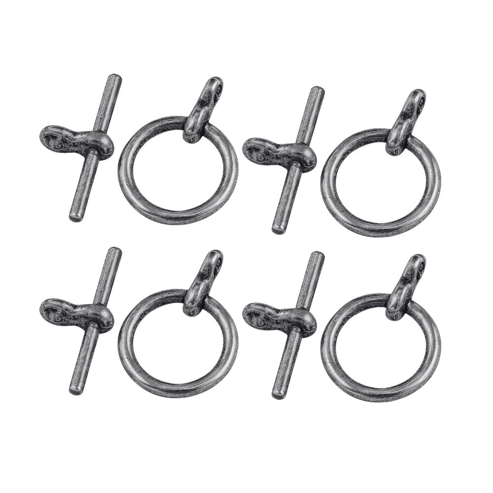 Litet togglelås 12 mm svart 10-pack - 2
