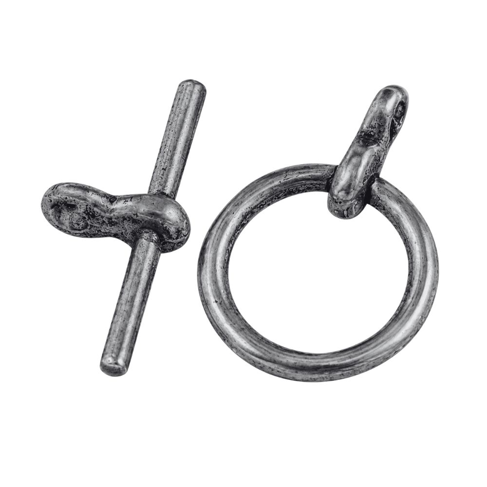 Litet togglelås 12 mm svart 10-pack