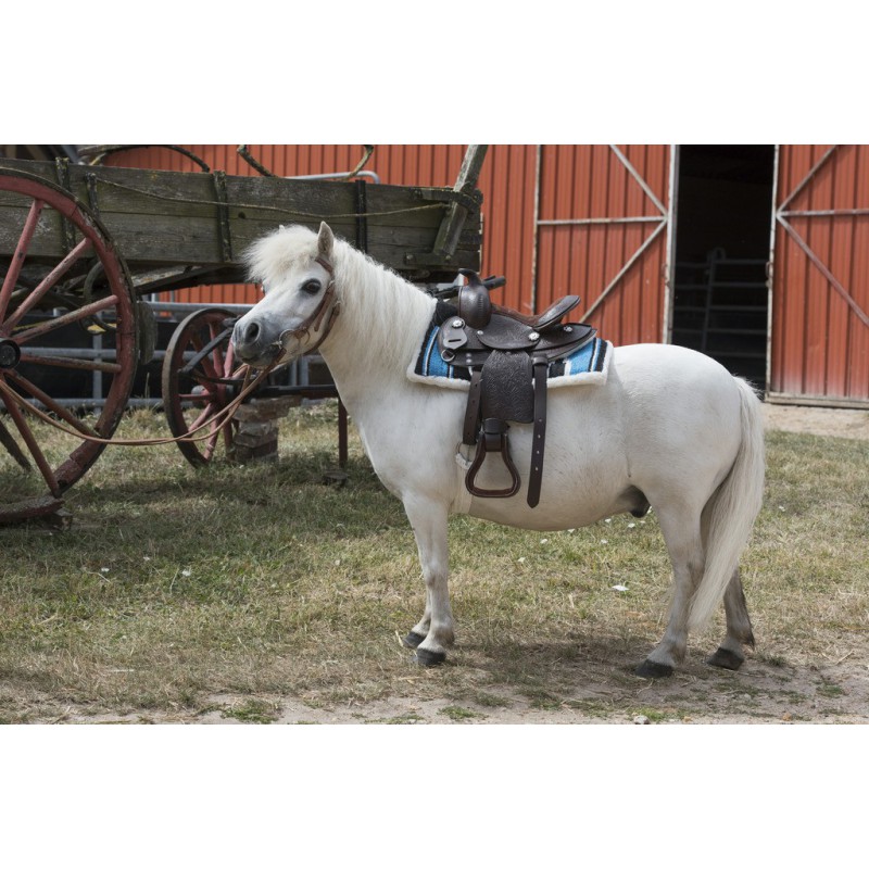 WESTRIDE Quiltad Navajo Westernpad Röd/Svart/Vit