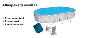 Peruskorjausallas  9,1x4,5 m soikea