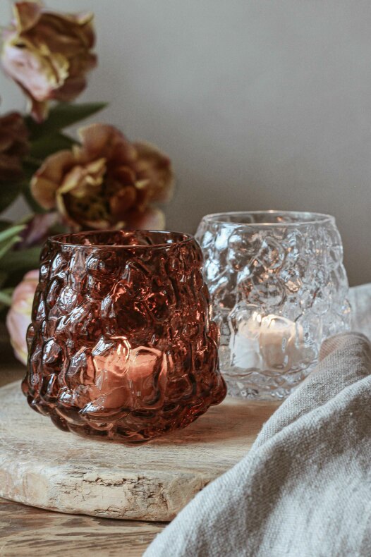 Majas Candle Lantern Bubbles Clear - 3