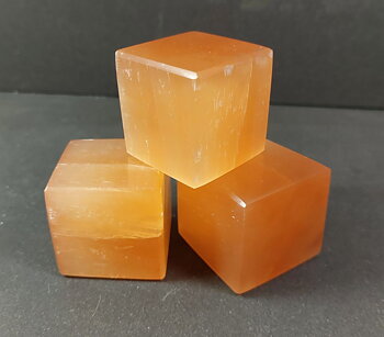 Rosa/Orange Selenit Kub 