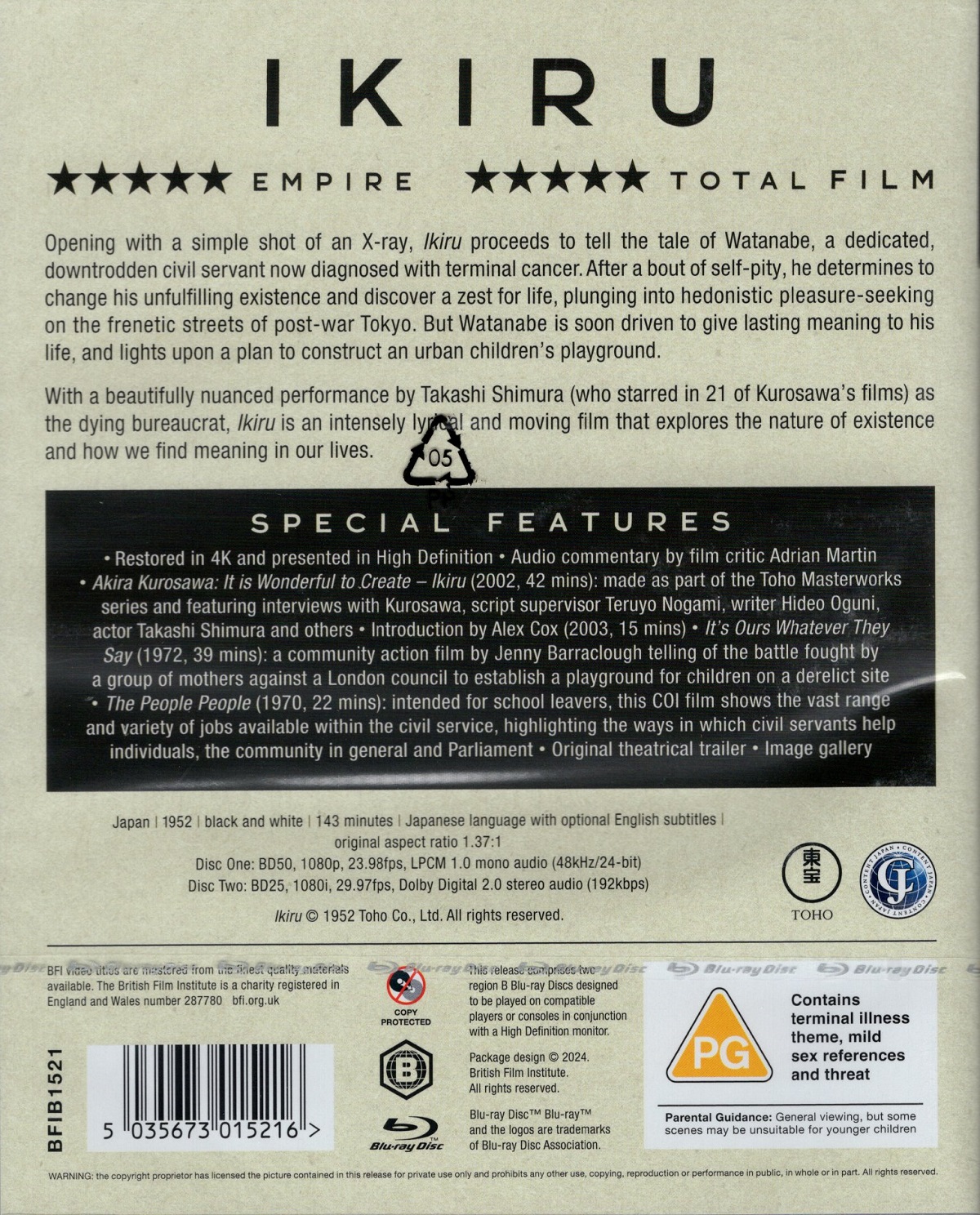 Ikiru (Limited Edition) (ej svensk text) (Blu-ray) - 2
