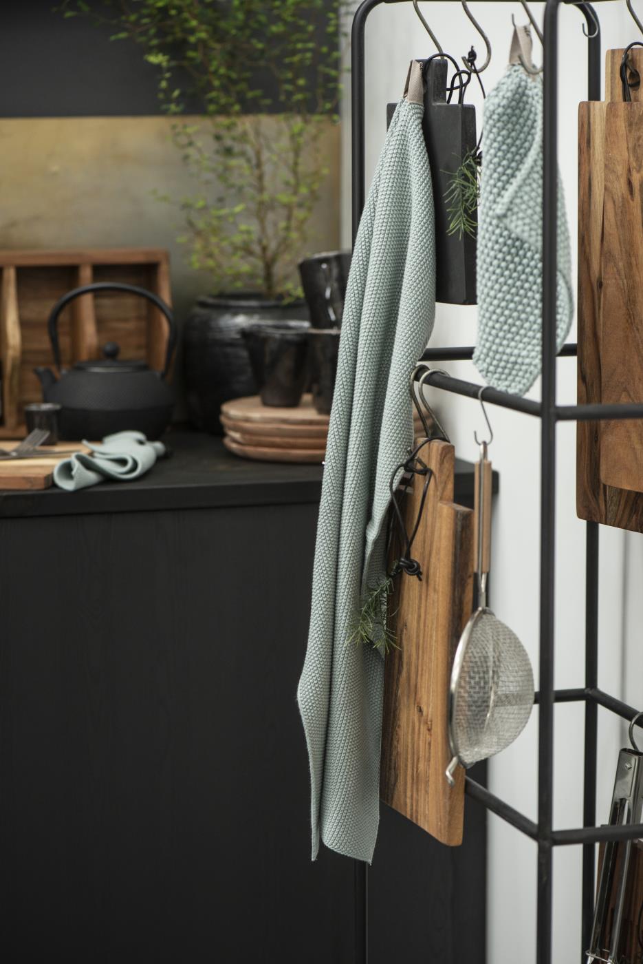Stickad Handduk Dusty Green - Ib Laursen