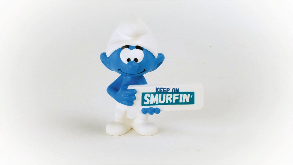 Schleich Smurf with Sign - 5