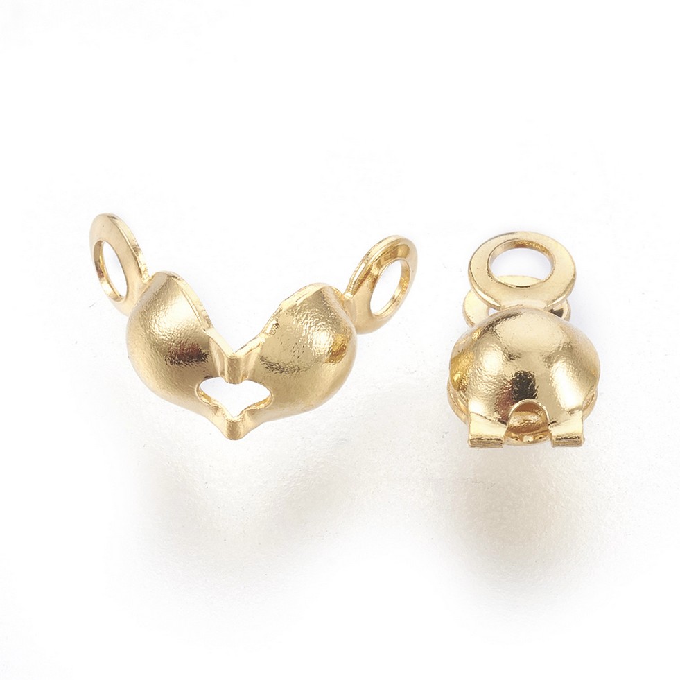 Knutgömmor 8 mm 18K förgyllt stål 20 st - 2