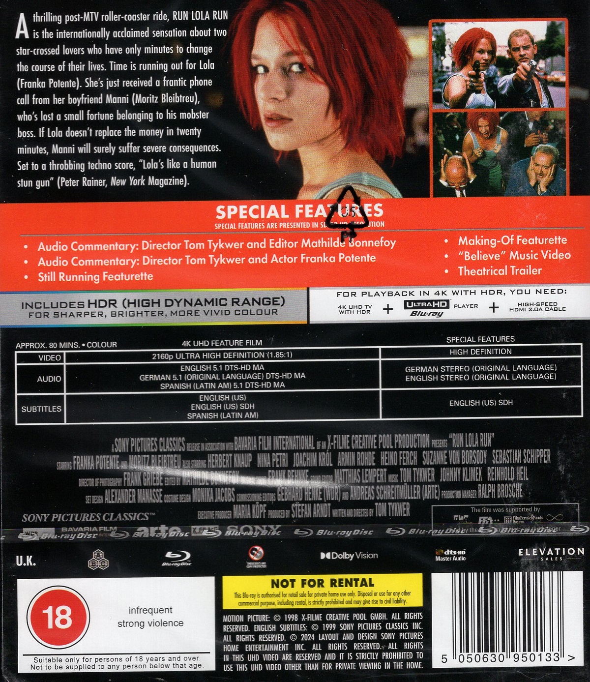 Run Lola Run (ej svensk text) (4K Ultra HD) - 2