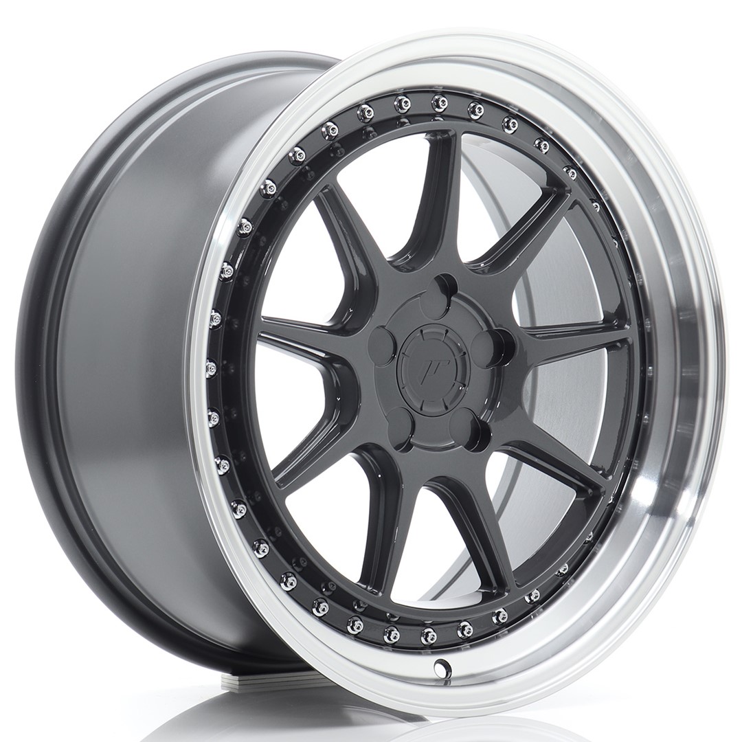 18" JR Wheels JR47 - Hyper Grey Machined Lip