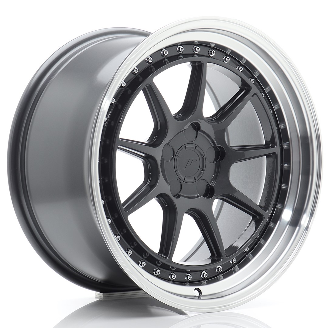 18" JR Wheels JR47 - Hyper Grey Machined Lip - 2