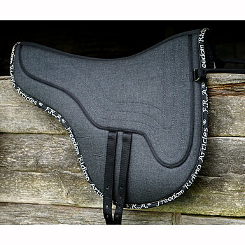 Bareback saddle / ride pad F.R.A® Jeany Denim (Close Contact), black