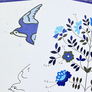 DMC Cross-Stitch pattern L -  FREE WITH PURCHASE of 5 skeins of mouliné threads!