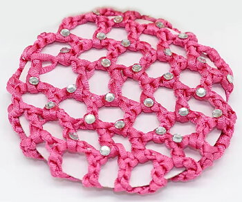 HÅRNÄT - rosa m. stenar