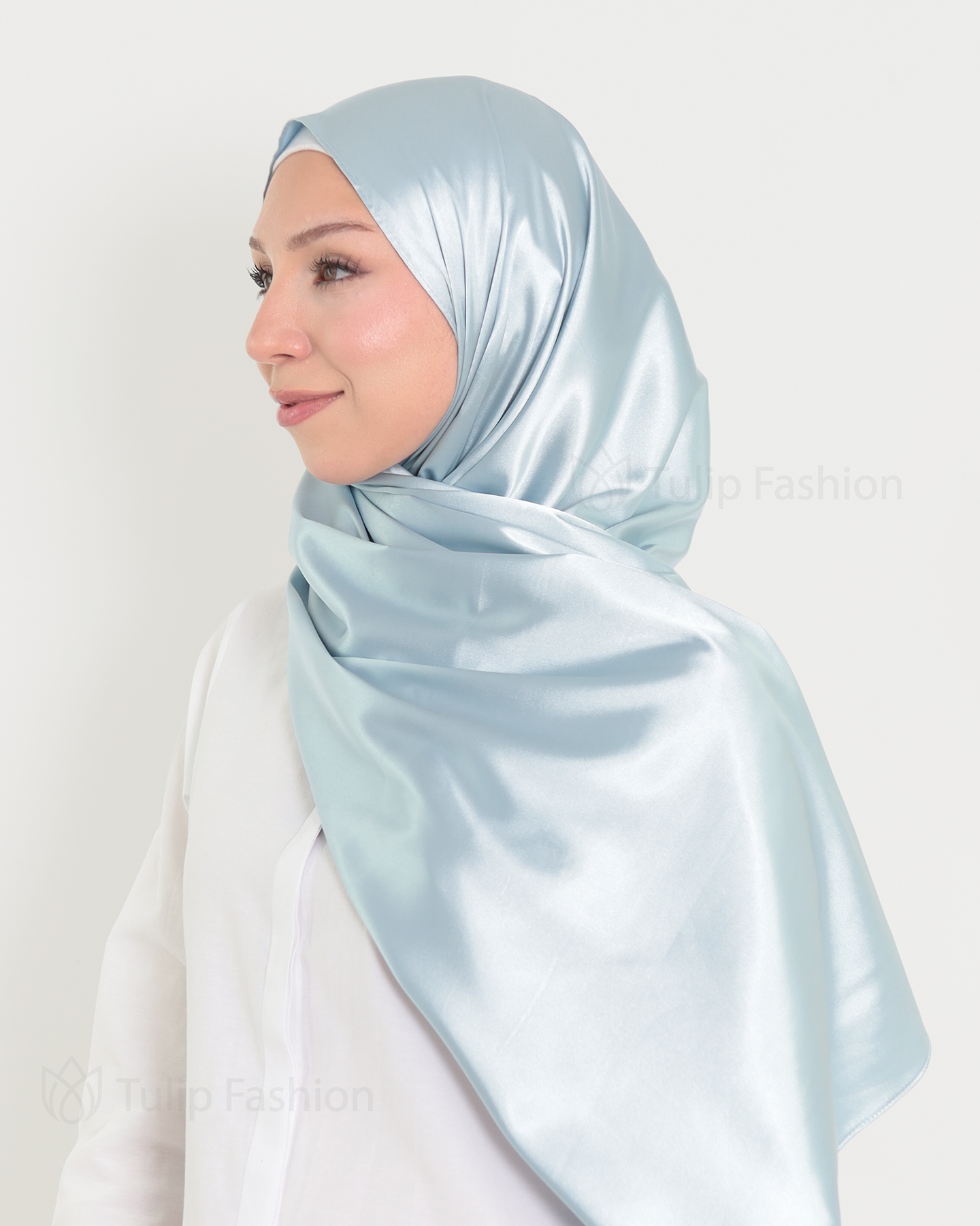 Satin Hijab - Sky Blue