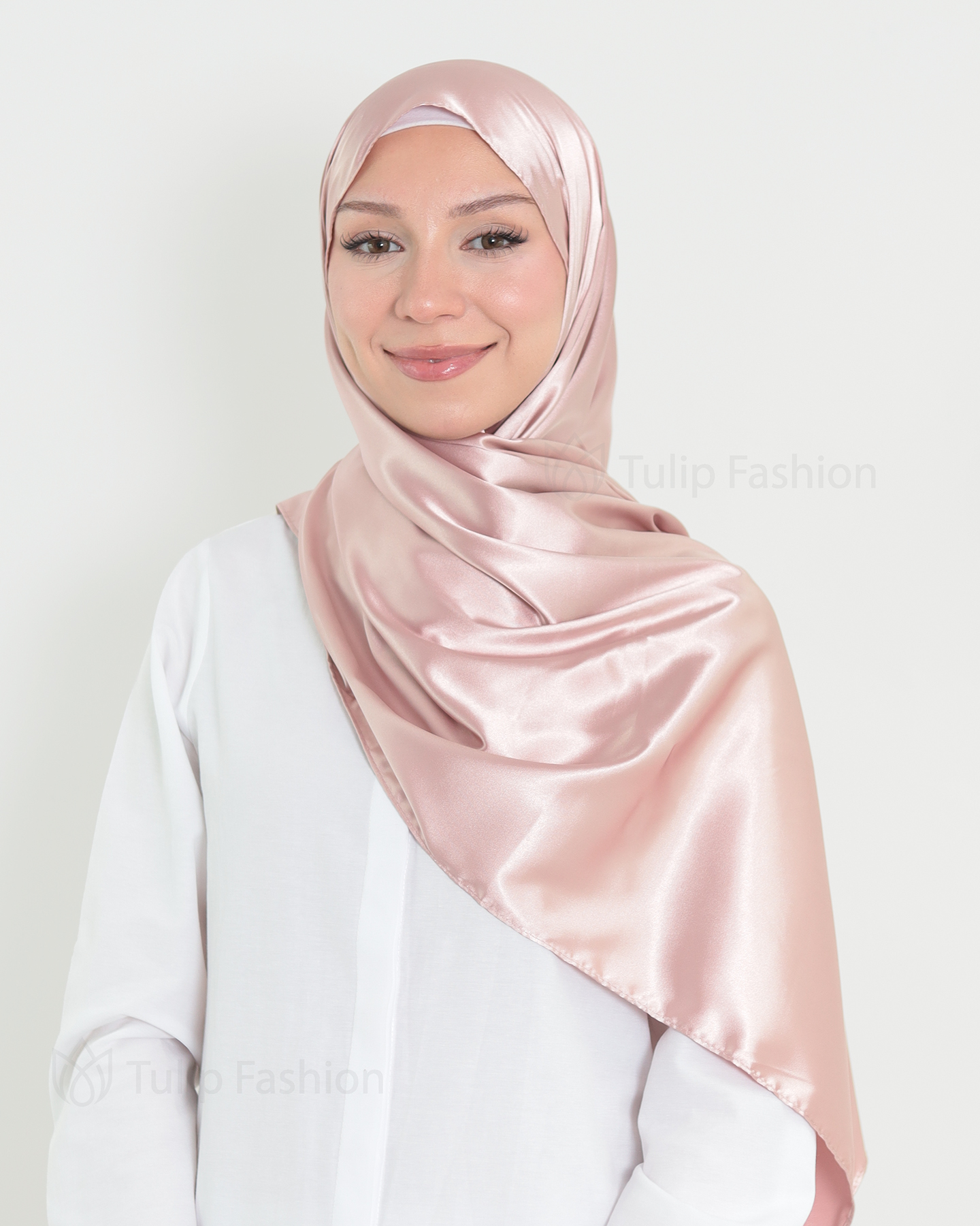 Satin Hijab - Pink - 2