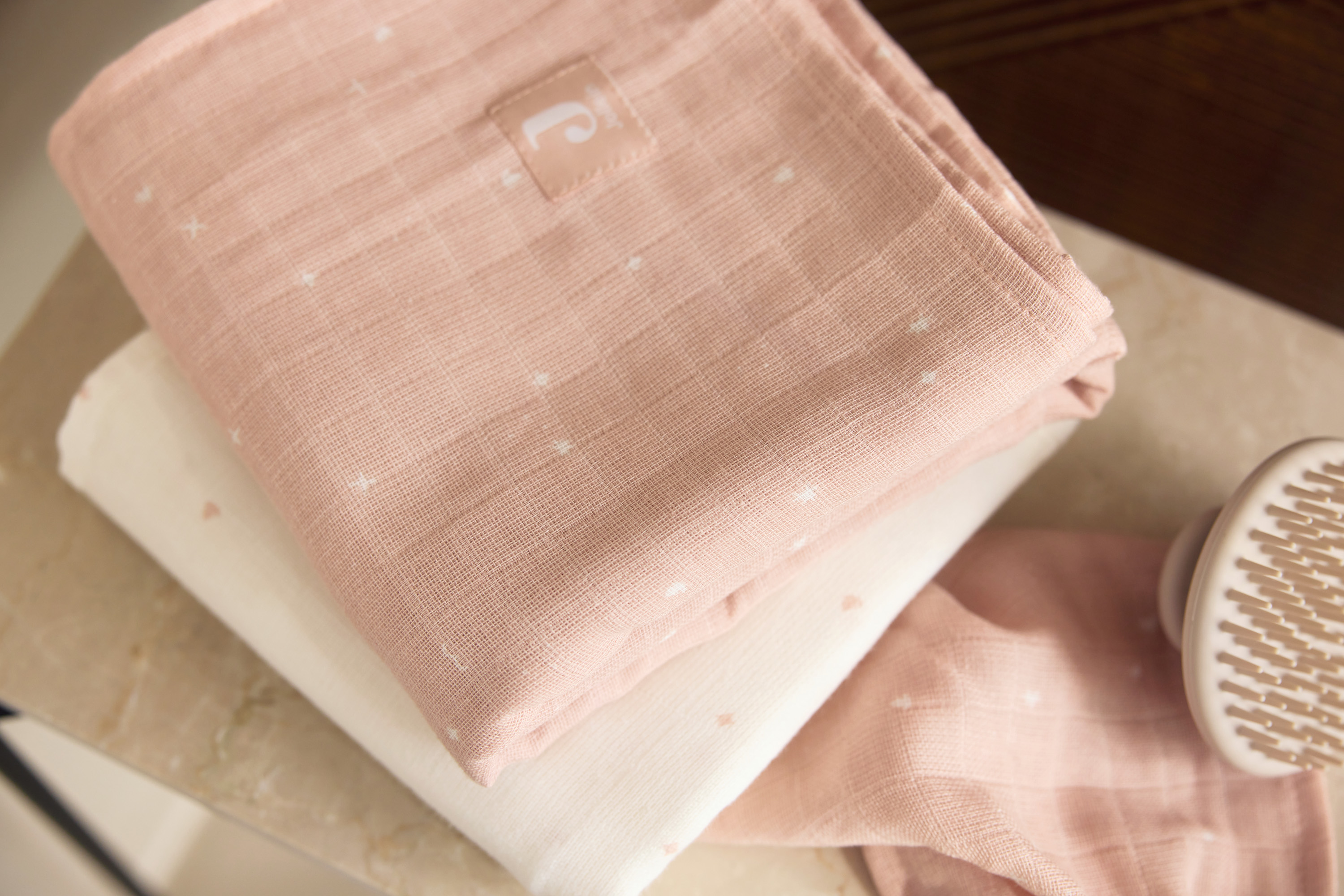 Jollein Muslinfilt 70x70cm Twinkling Wild Rose 3pack - 4