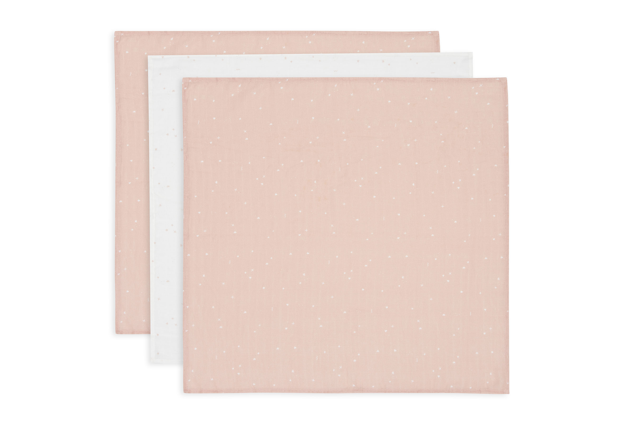 Jollein Muslinfilt 70x70cm Twinkling Wild Rose 3pack - 2
