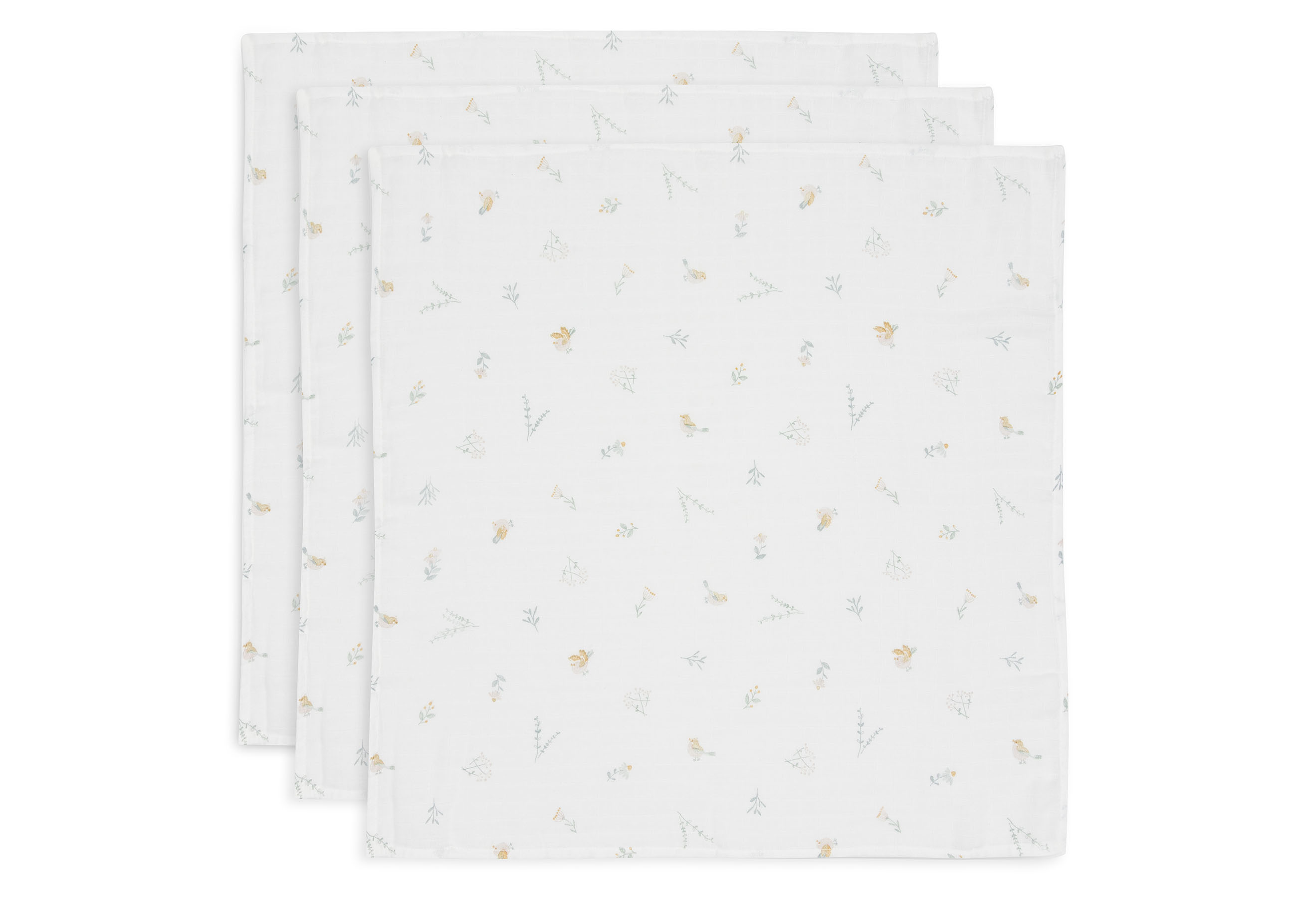 Jollein Muslinfilt 70x70cm Lovely Birds 3pack - 2