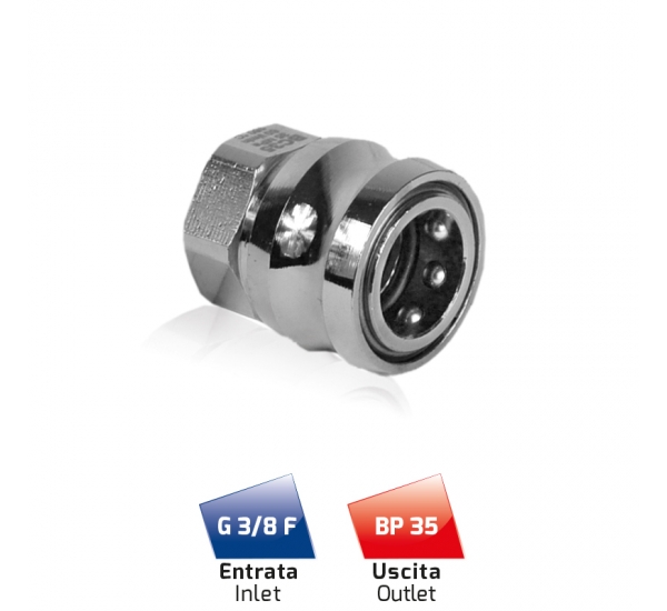 BC35 Snabbkoppling Hona 3/8" Förnicklad